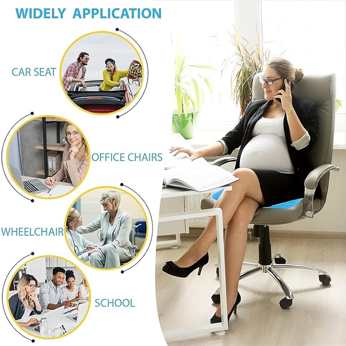 Egg Gels Seat Cushion for Office & Car, Home –Cooling Gel