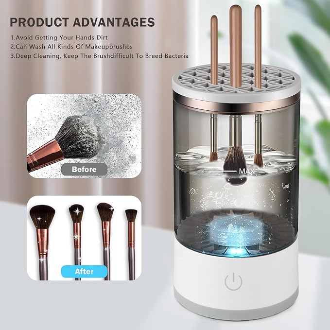 Electric Makeup Brush Cleaner Machine USB Rechargeable