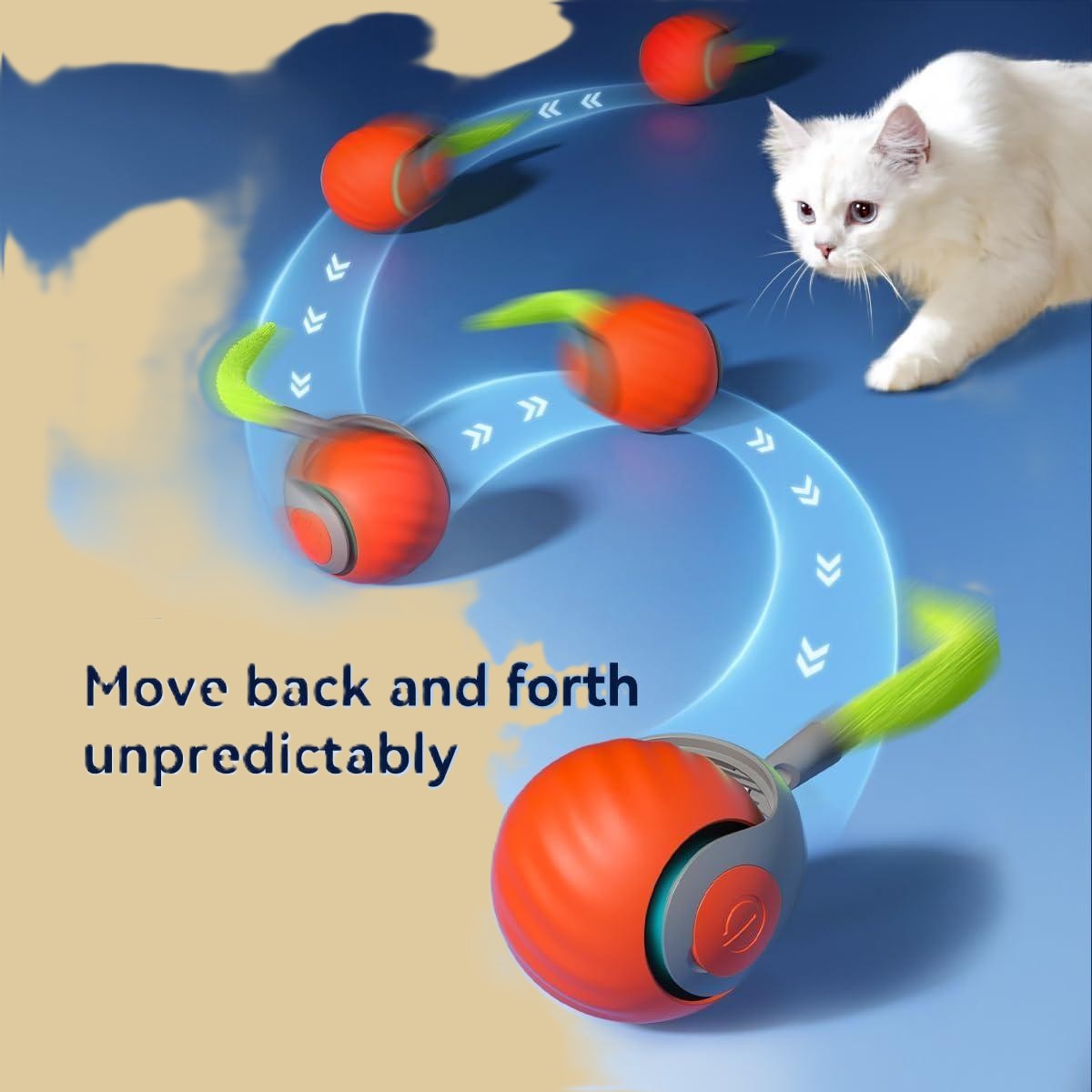 Interactive Cat Toys for Indoor Cats, Rechargeable