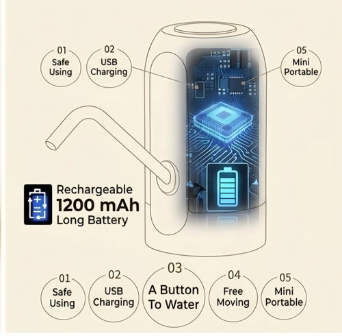 Automatic Wireless Water Can Dispenser Pump for 20 Litre Bottle