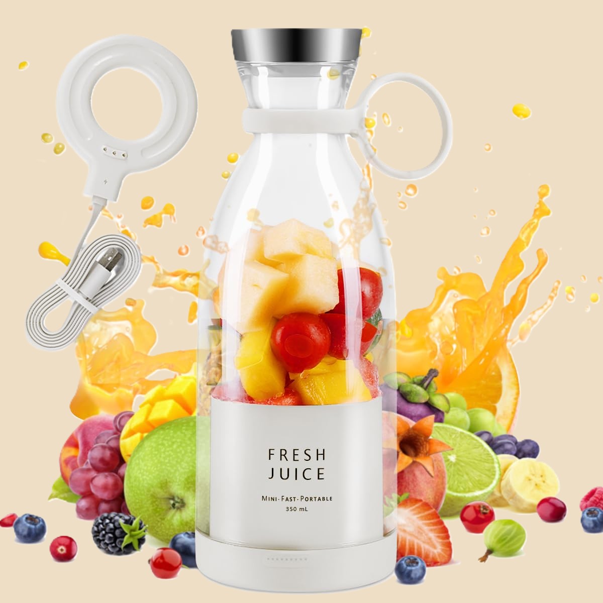 Portable Bottle Juicer Blender  USB Rechargeable