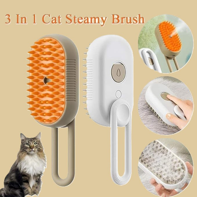 Steam Brush for Dog Cat Steam Brush 3 in 1 Water Brush